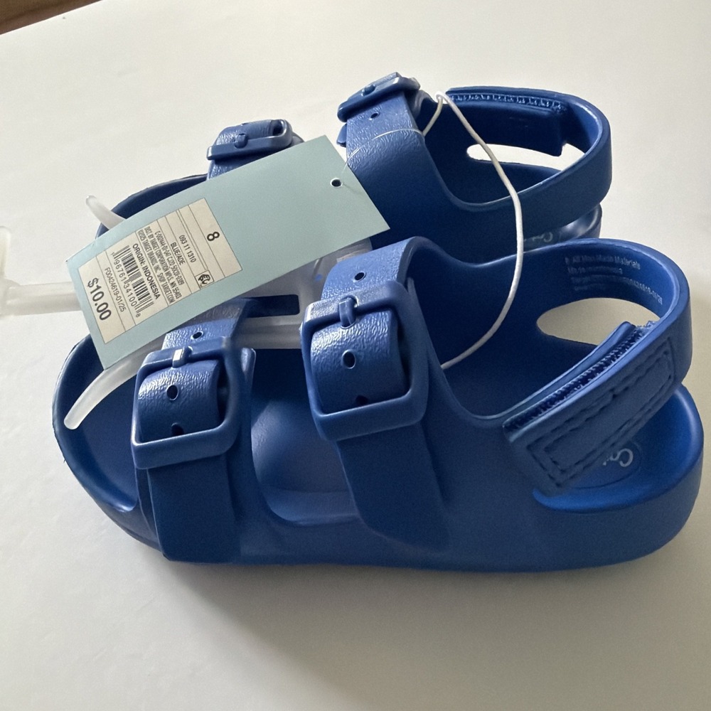 Cat & Jack Ade Toddler Blue Slide Sandals Size 8 NEW